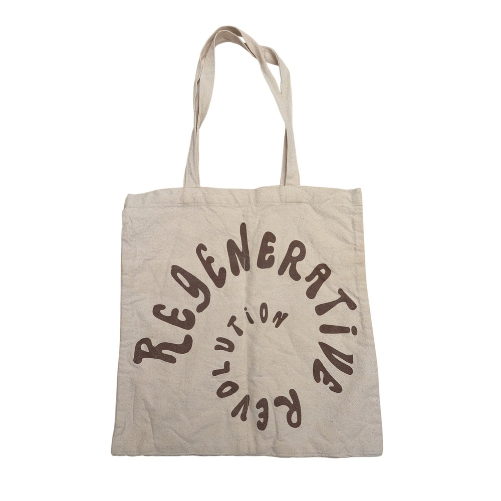 Christy Dawn Regenerative Revolution Canvas Tote Bag Beige Brown Sustainable Eco